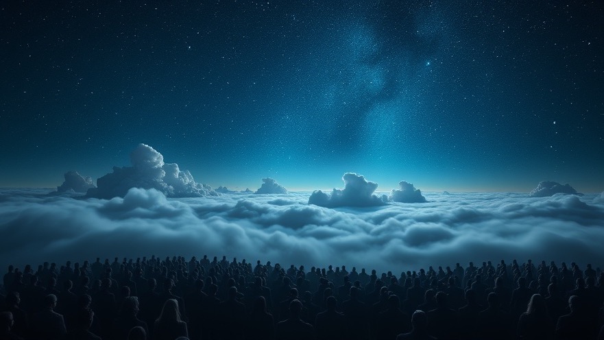 Cinematic view of prophetic believers in divine governance, surrounded by ethereal clouds.