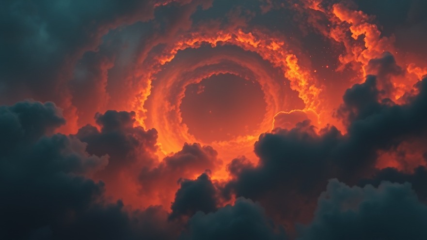 Dramatic fiery sky scene depicting breakthrough in prophetic ministry and spiritual growth.