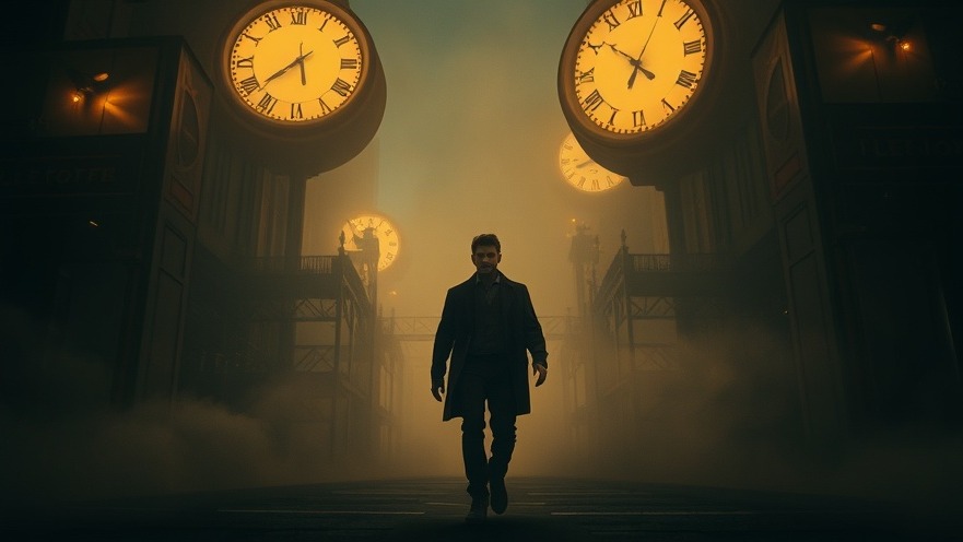 A determined man in a misty urban scene, embodying JosephZ's 'Weapons of Faith'.