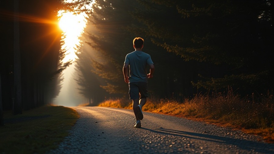 Young adult walking a gravel trail, embodying personal breakthrough and healing.