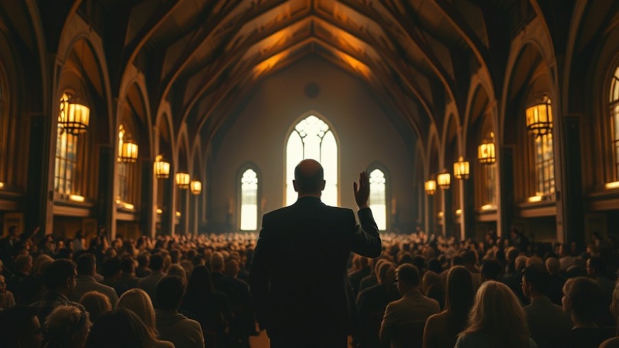Lance Wallnau delivering a passionate sermon in a grand church setting.