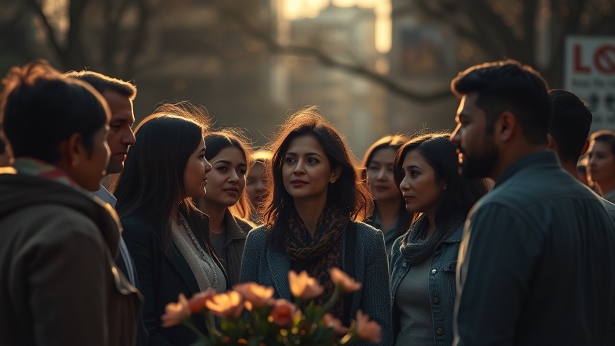 Group of diverse individuals in a serene park, embodying hope and resilience in spiritual warfare.