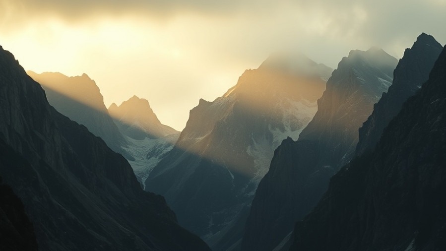 Majestic mountains illuminated by dawn, reflecting Lance Wallnau's prophetic insights on societal transformation.