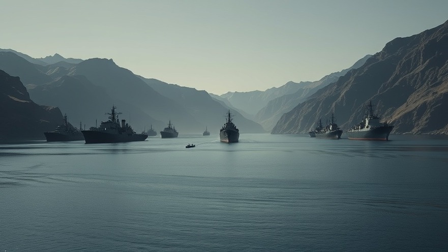 A cinematic scene of ships forming a blockade, reflecting Trump's economic realities.