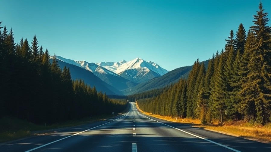 Scenic mountain highway embodying simplicity in faith and personal breakthrough, vibrant colors.