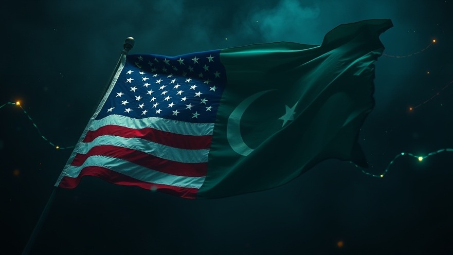Cinematic scene of American and Islamic flags merging, symbolizing unity in prophetic insights.