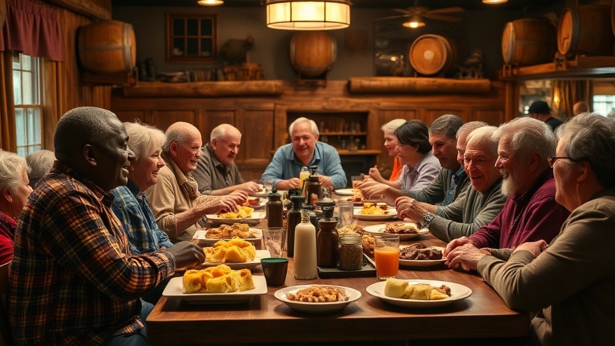 Diverse groups share a meal at Cracker Barrel, embodying Diversity Equity Inclusion and community.