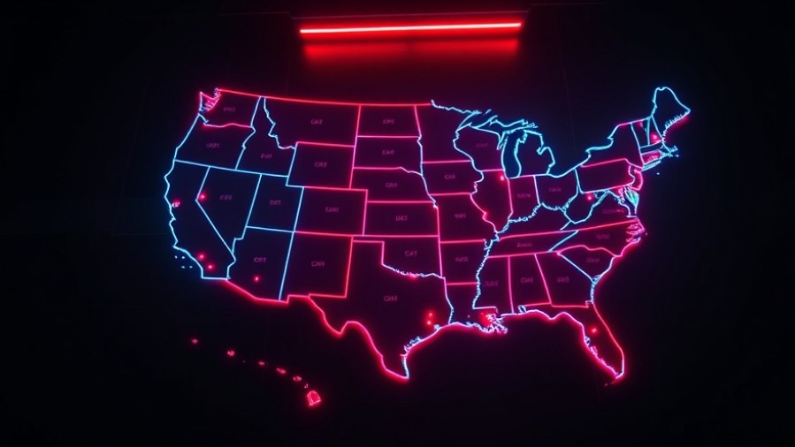 Cinematic digital map of the US, showcasing faith-driven alliances in glowing neon.
