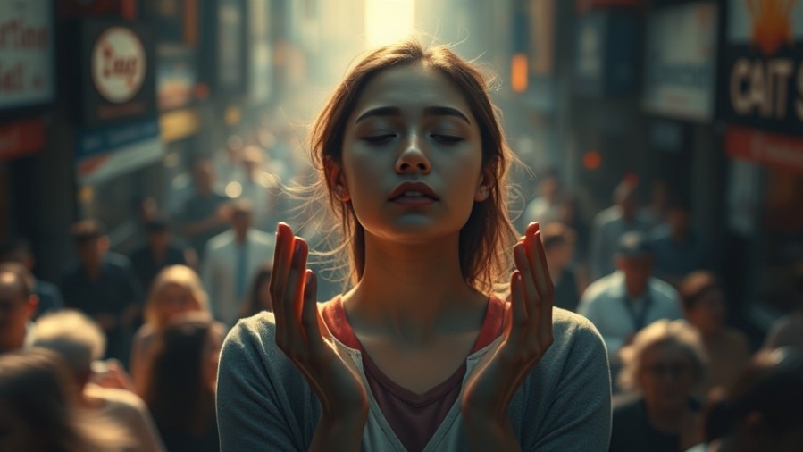 Faith-driven conservatives find peace in spiritual warfare amidst chaotic city scenes.