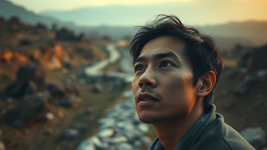 Thoughtful individual reflecting on personal breakthroughs and prophetic insight amidst a serene landscape.