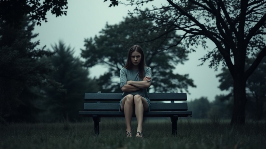 Young woman in a dark, moody scene symbolizing spiritual warfare and defiance.