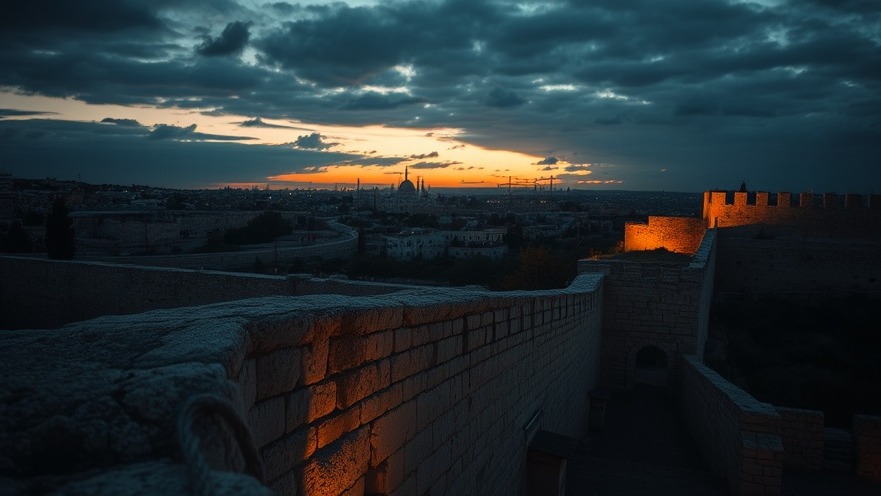 Timeless Walls of Jerusalem at twilight: a scene evoking the Power of Prayer.
