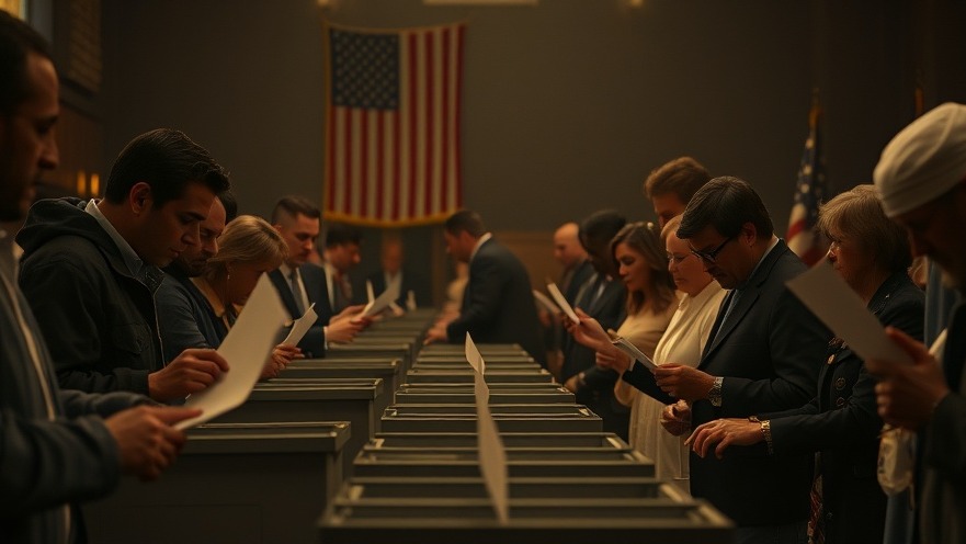 Voters embody Christian freedom and civic responsibility in a powerful polling scene.