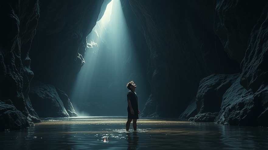 Rick Renner's divine calling illuminates prophetic believers in a mystical cave scene.