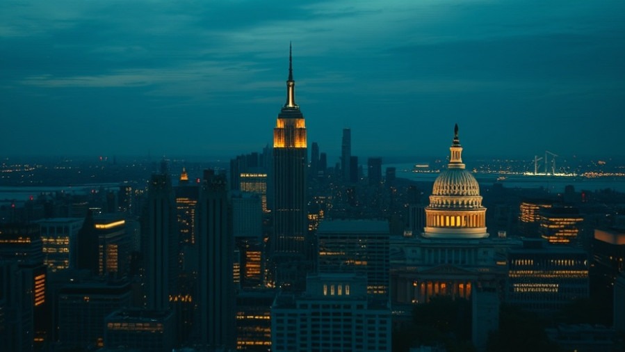 Cinematic collage of New York and D.C. skylines, embodying prophetic believers in spiritual warfare.