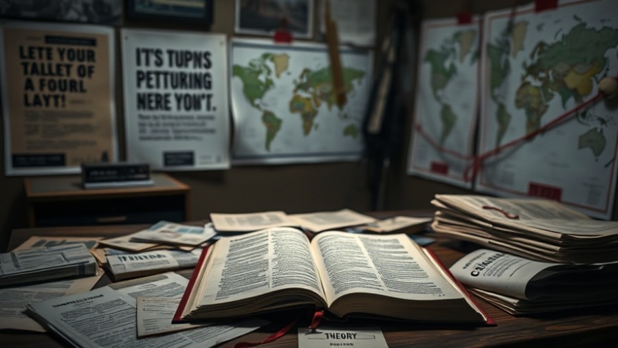 A cinematic table scene highlighting spiritual discernment and conspiracy theories in faith.