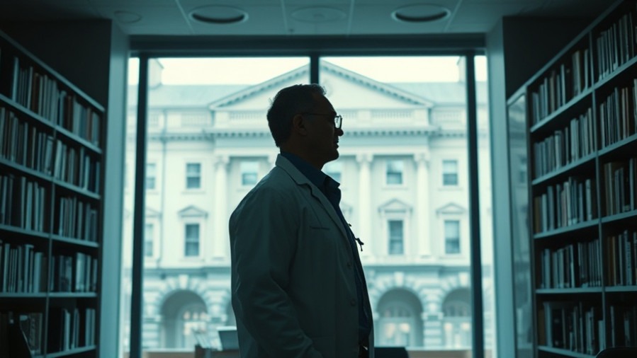 Dr. Peter McCullough reflects on healthcare protocols in his office.