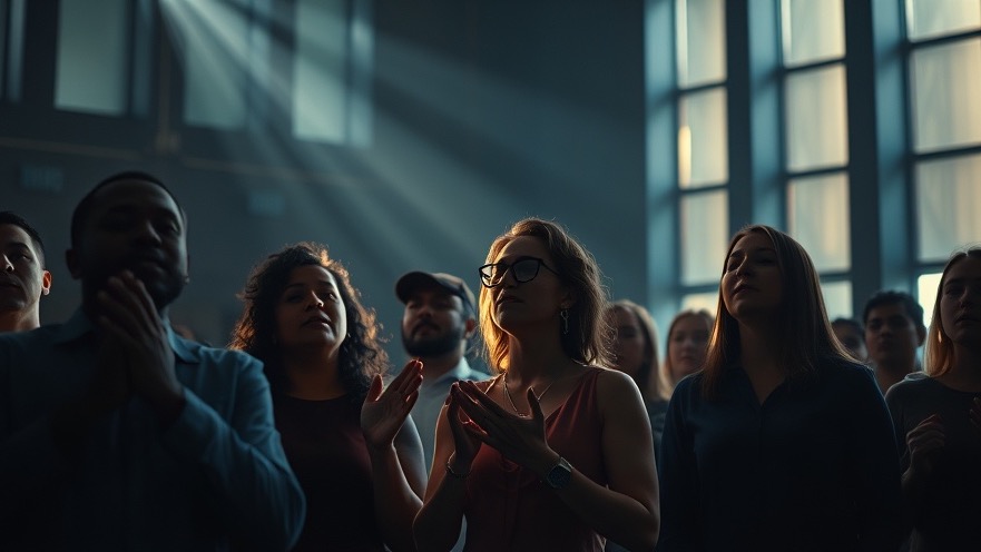 Passionate prayer in a sanctuary symbolizing revival and unity for Dutch Sheets.
