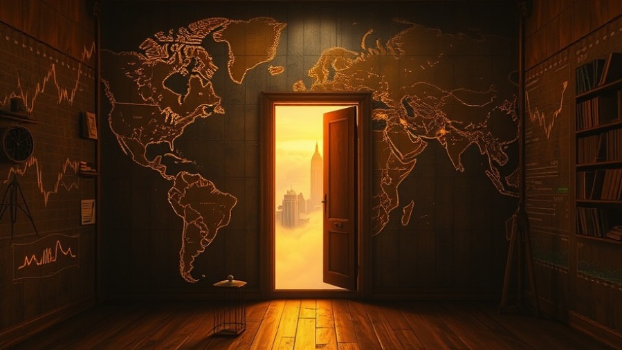 Cinematic scene of an ancient wall and a gold door symbolizing Financial Breakthrough.