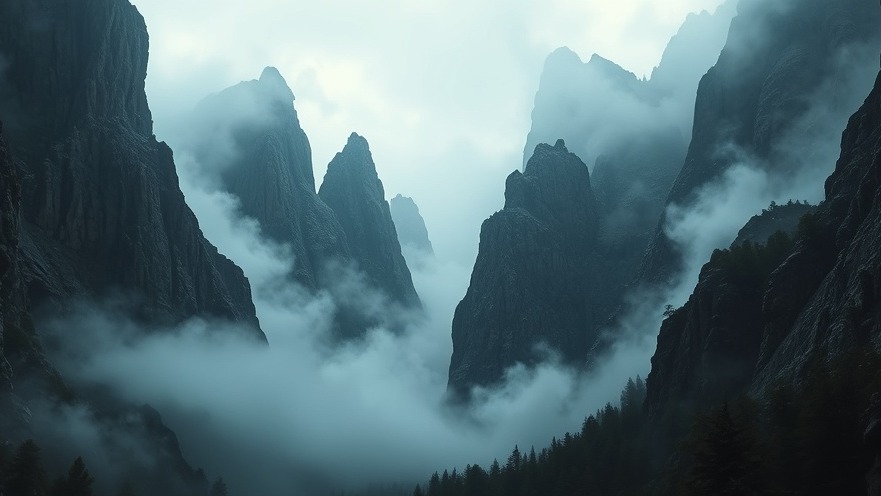 Ethereal battle over seven mountains depicting spiritual warfare and cultural influence.