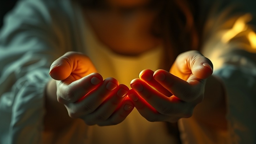 Open hands in golden light symbolizing supernatural healing and divine intervention.