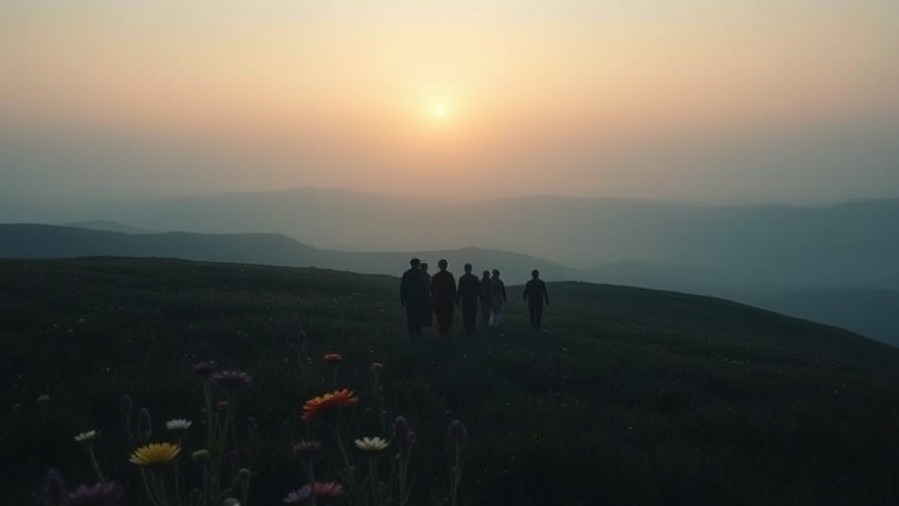 A serene spring field at dawn, symbolizing prophetic mentorship and spiritual awakening.
