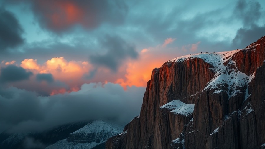 Cinematic scene of snow-capped cliffs, evoking prophetic believers and personal breakthroughs.