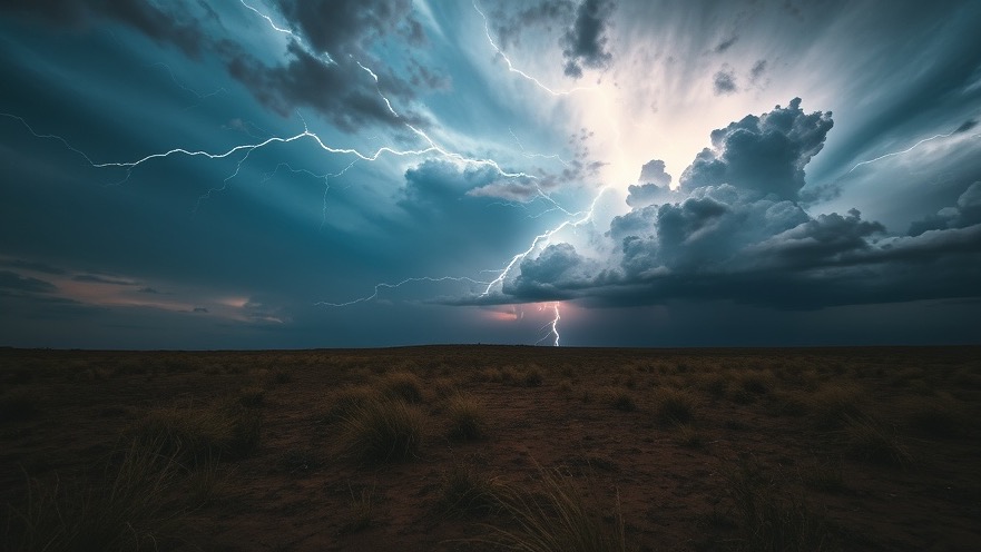 A dramatic stormy sky over an earthy landscape, embodying supernatural living and collective prayer.