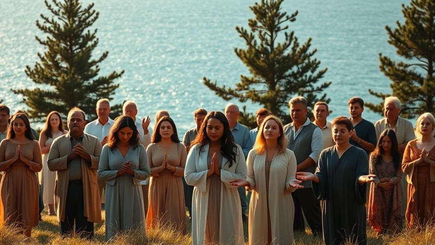 Diverse prophetic believers in prayer under golden light, symbolizing spiritual warfare.