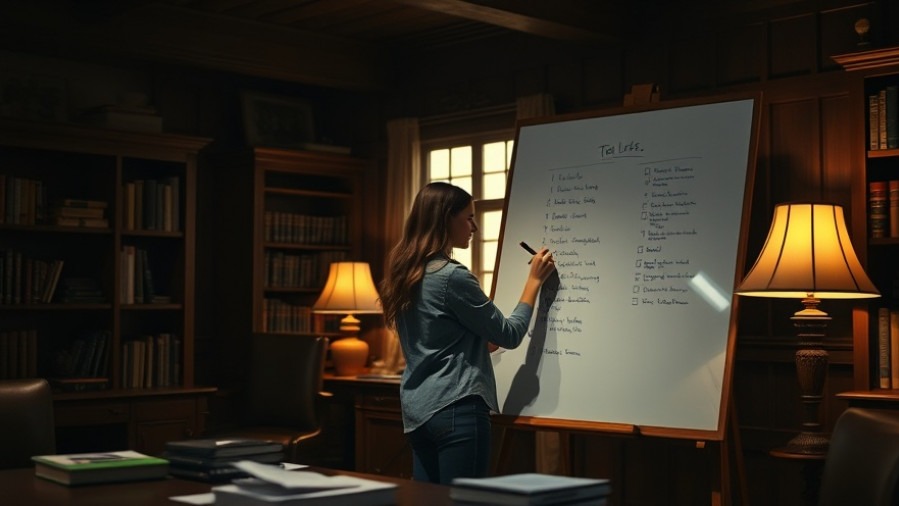 Intentional living explored: A young woman plans spiritually in a warmly lit room.