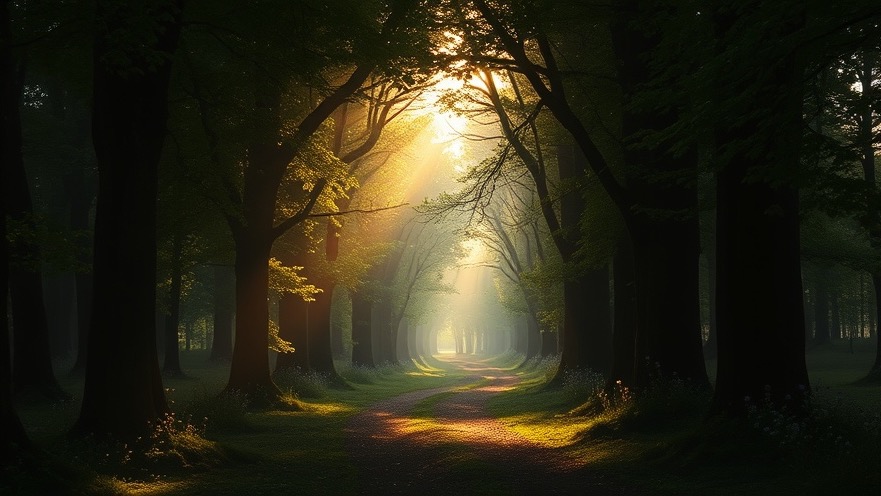 Peaceful forest trail inviting prophetic believers to experience miracles and healings.