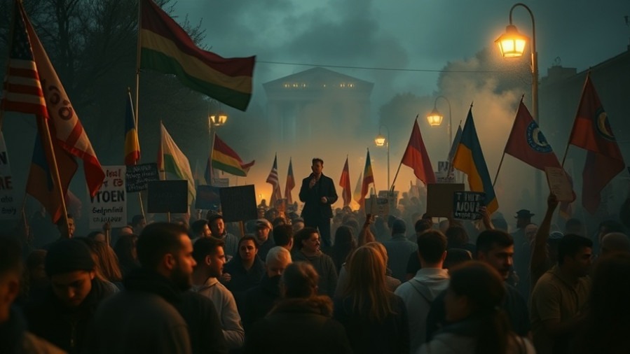 Emotive protest scene in Beville Texas, reflecting spiritual awakening and faith-driven movement.