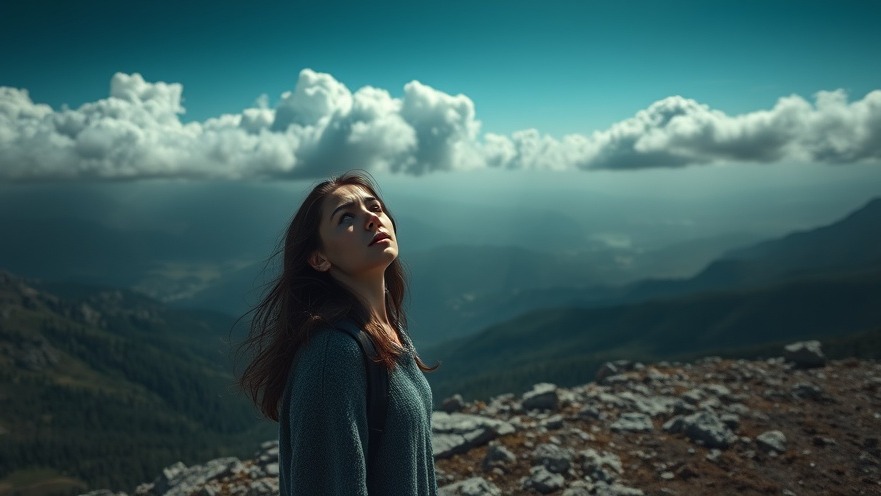 Young woman on a mountainside, embodying faith-driven conservatives' hope.