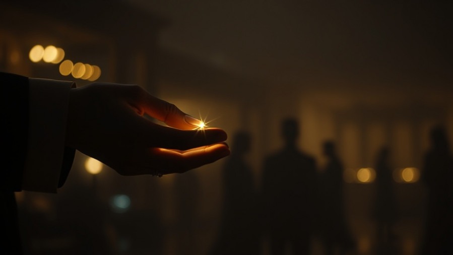 Hands embodying spiritual generosity, sharing light in a dark world.