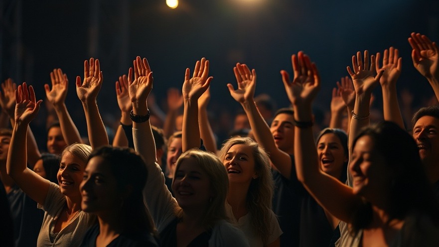 Mario Murillo event with diverse people experiencing miracles and healings.