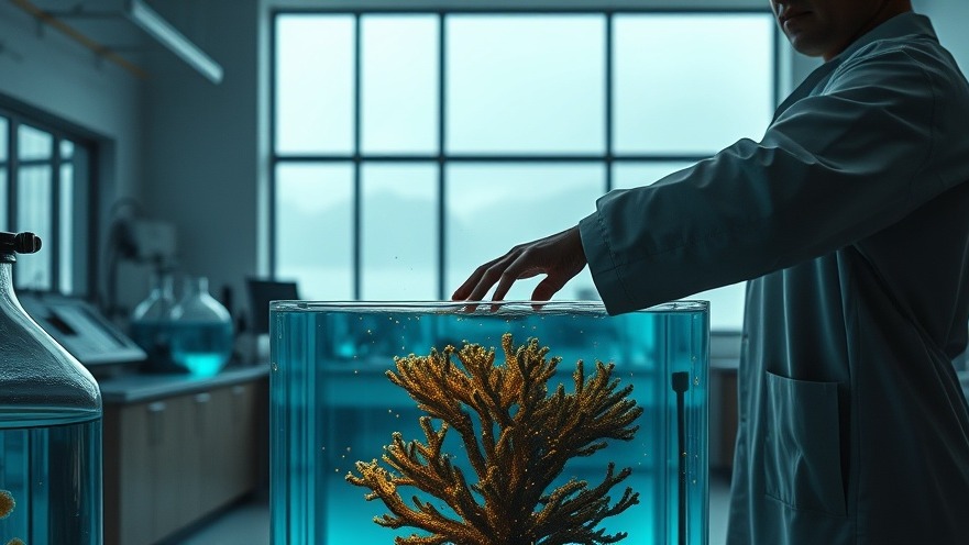 A scientist's touch evokes healing in crystal-blue water, symbolizing personal breakthrough.