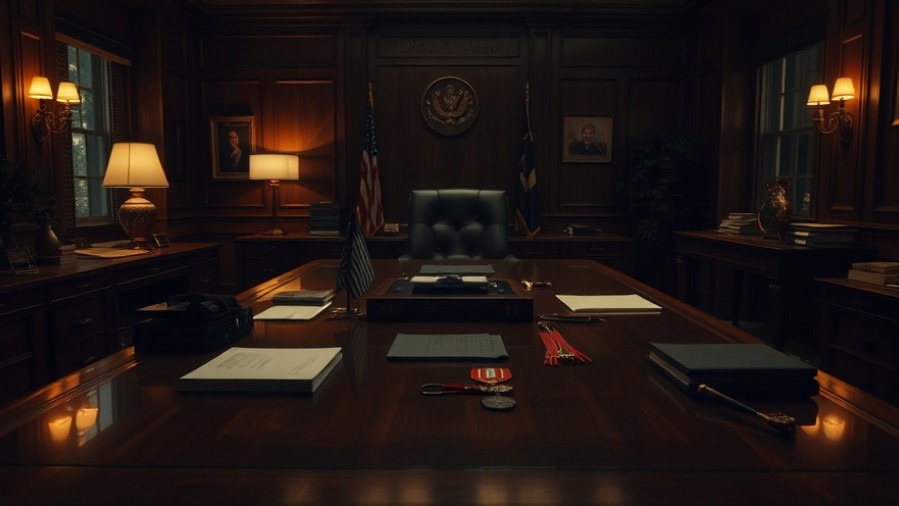 Cinematic office scene conveying prophetic messages and spiritual breakthroughs.