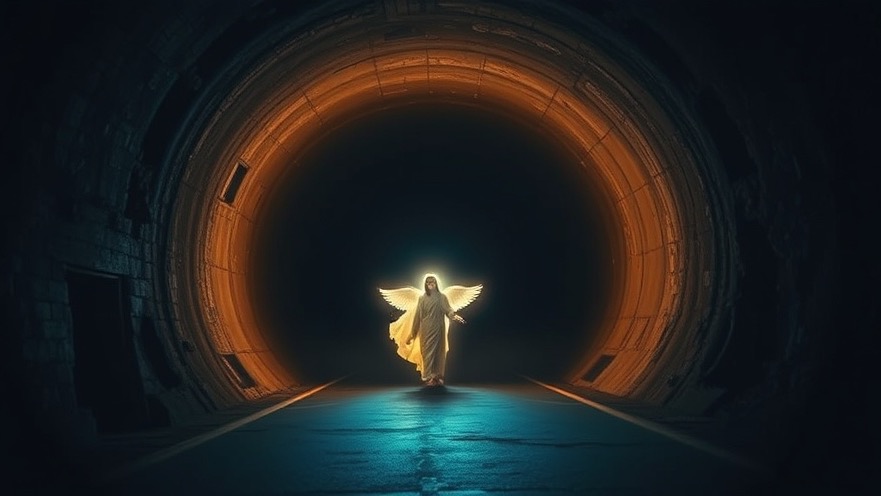 Cinematic tunnel scene with heavenly figures, showcasing JosephZ's miracles and healings.