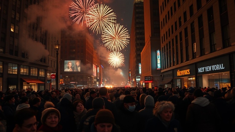 Cinematic New Year's Eve in NYC, capturing prophetic insights for spirit-filled Christians.
