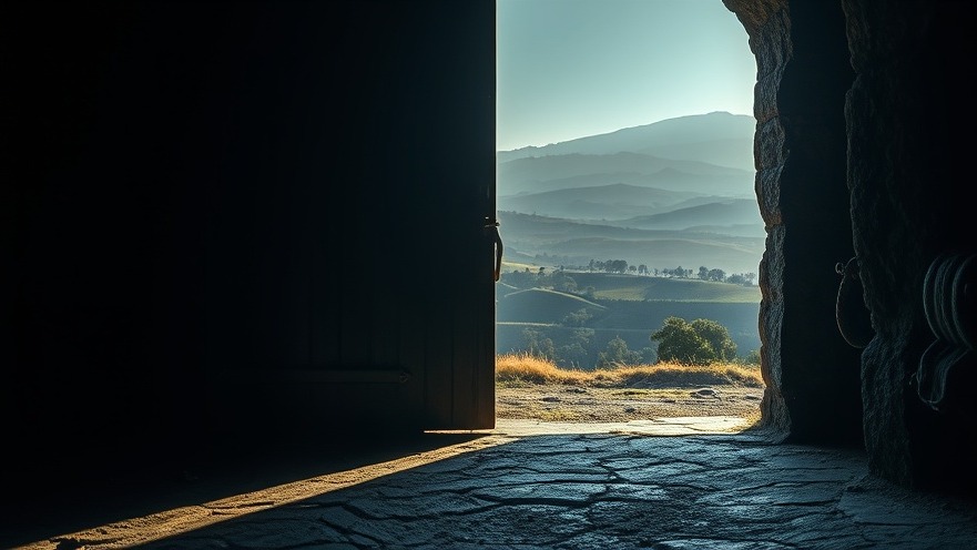 The power of prayer illuminates a dim doorway, revealing prophetic insights beyond.