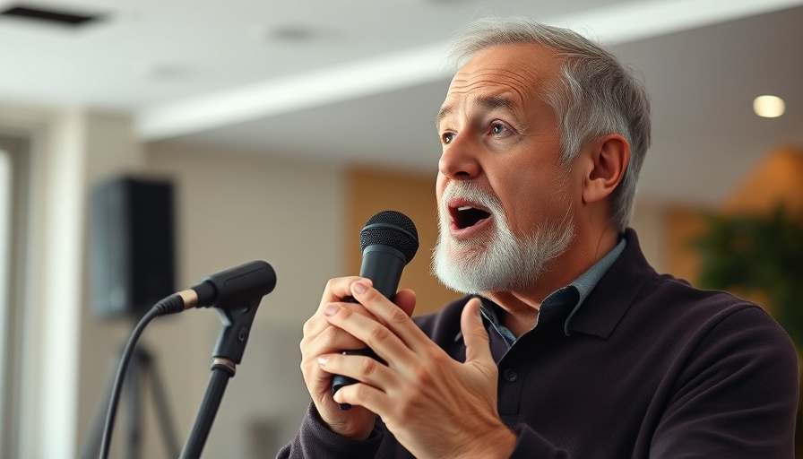 Older man passionately discussing the drive for significance and connection.