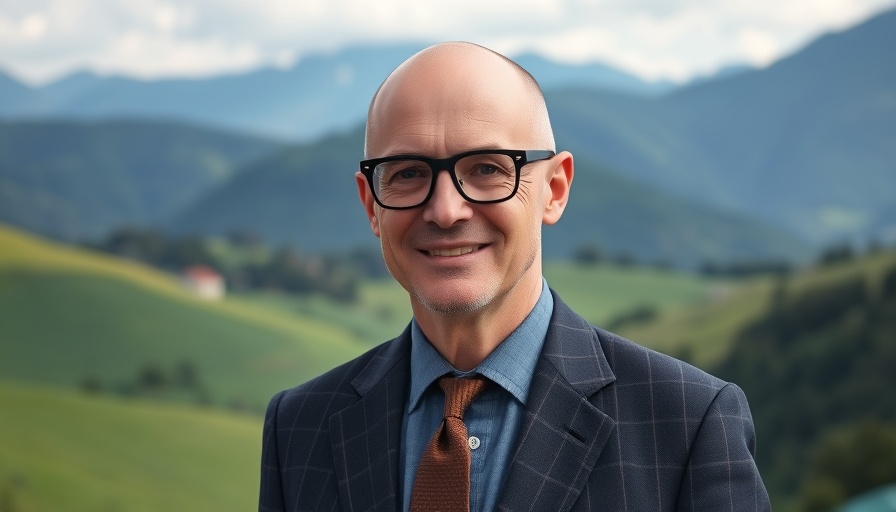 Rick Renner smiling in a serene mountain landscape background.