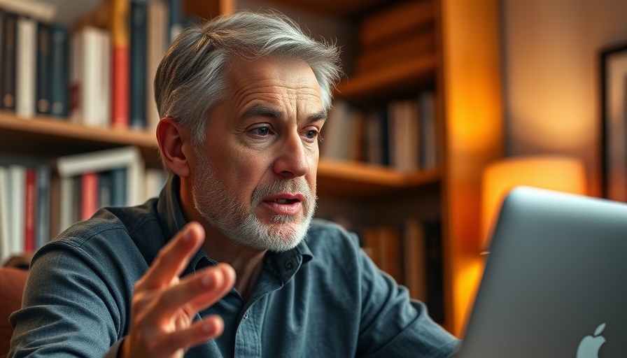 Tipping Point Reached: Mature man in a home office discussion.