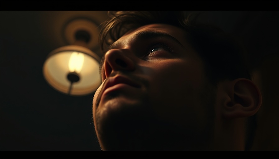 JosephZ cinematic scene with contemplative man and text.