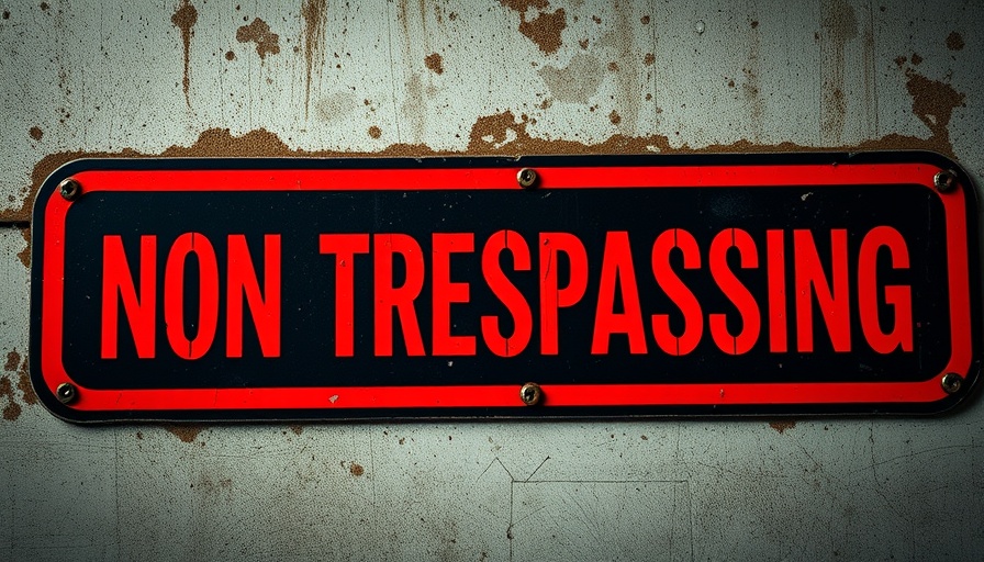 Warning sign with 'No Trespassing' from Patricia King