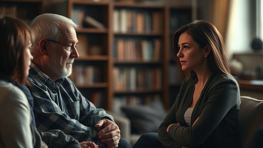 Heartfelt conversation about grief and community support among three individuals.