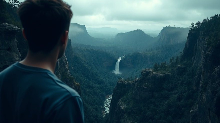 A young man on a cliff, contemplating his purpose in life and spiritual gifts.