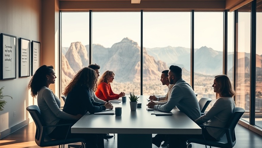 Diverse professionals seek prophetic guidance and the power of prayer in a modern office.
