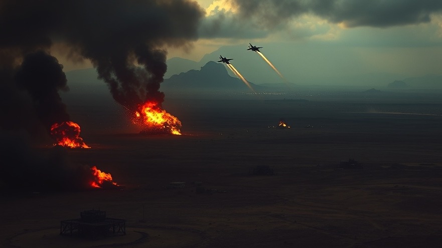 Cinematic scene of spiritual warfare in Iran, depicting destruction and prophetic insights.