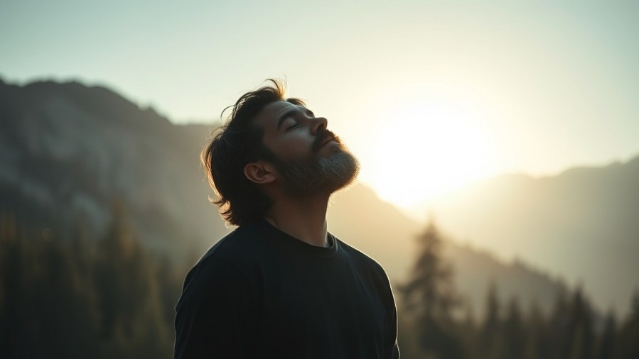 A man soaking in dawn's light, embodying God's blessings and faith actions.